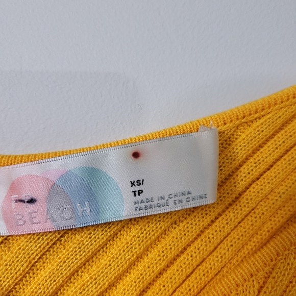 Free People Beach Nola Sweater Romper Orange Yellow - Picture 4 of 6